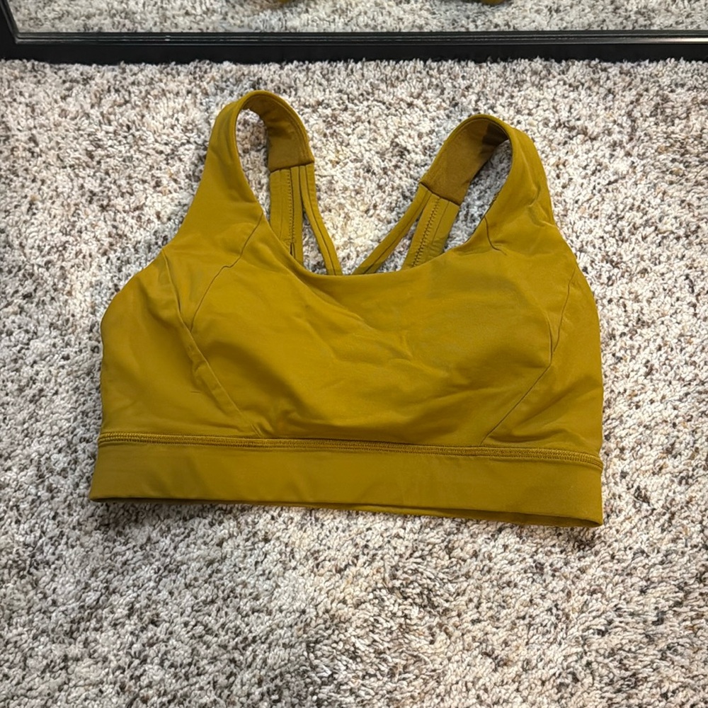 Mustard Lululemon Energy Sports Bra